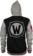 Толстовка JINX World of Warcraft Hoodie - Horde Varsity Black/Cool Grey/Red, L - изображение 2