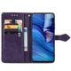 Шкіряний чохол-книжка Epik Art Case з візитницею на Xiaomi Redmi Note 10 5G / Poco M3 Pro Фіолетовий - зображення 3
