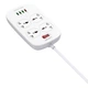 Подовжувач мережевий Ldnio SE3604, 6USB, 3 розетки, 1.6 м, чорний - изображение 2