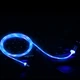 Светящийся магнитный кабель зарядки TOPK AM67 LED 1m 2.4A Type-C Blue - изображение 2