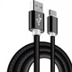 Кабель Lapu USB Type-C Шнур для Зарядки 1 метр нейлон Black - изображение 1