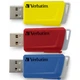 Флеш-накопитель Verbatim USB флеш накопичувач 3x16GB Store ъnъ Click Red/Blue/Yellow USB 3.2 (49306) - изображение 1