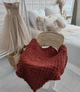 Плед Плюшевый Will Be Soft Вязаный Плетенка 150 х 200 см Терракотовый - изображение 1
