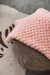 Плед Плюшевый Will Be Soft Вязаный Плетенка 150 х 200 см Персиковый - изображение 1