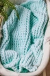 Плед Плюшевый Will Be Soft Вязаный Петелька 150 х 200 см Мятный - изображение 2