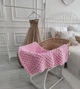 Плед Плюшевый Will Be Soft Вязаный Плетенка 200 х 220 см Светло Розовый - изображение 2