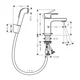 Смеситель для раковины 100 Hansgrohe Vernis Shape с гигиеническим душем (71216000) - изображение 2