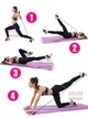 Гимнастический набор для упражнений дома PILATES STUDIO - тренажер для пилатеса - Эспандер с палкой для фитнеса и спорта Розовый - изображение 7
