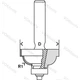 Профільна фреза для кромок d8 D28.5 h13.2 L54 R6.3 Standard for Wood Bosch Professional (2608628356) - зображення 3