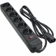 Сетевой фильтр питания Patron 2 m31mm2 (SP-1065U) 6 розеток BLACK (EXT-PN-SP-1065U) - изображение 1