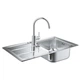 Набор Grohe мойка кухонная K400 31570SD0 + смеситель Concetto 32663001 - зображення 1