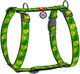 Шлея для собак Collar анатомічна H-подібна WAUDOG Nylon з QR-паспортом, пластиковий фастекс, L, Ш 25 мм, А 50-90, В 60-100 малюнок "Авокадо" (5560) - зображення 1