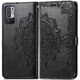 Кожаный чехол-книжка Epik Art Case с визитницей для Xiaomi Redmi Note 10 5G / Poco M3 Pro Черный - изображение 2