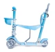 Детский самокат трехколесный Children's Scooter с родительской ручкой Голубой - изображение 2
