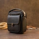 Чоловічий вертикальний месенджер Vintage із натуральної шкіри для документів Чорний (bg203fash95) - зображення 8