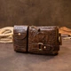 Поясна бананка унісекс Vintage коричнева з натуральної шкіри для ділового стилю (bg204fash01) - зображення 7