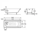 Комплект: CONTINENTAL ванна 160*70см + VIEGA SIMPLEX сифон для ванны (311537) A21291200R+311537 - изображение 2