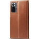 Чехол-книжка GETMAN Gallant (PU) кожаный для Xiaomi Redmi Note 10 Pro / 10 Pro Max Коричневый - изображение 4