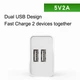 Зарядка з двома USB для телефонів/планшетів USB Black - зображення 2