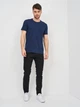 Набор футболок хлопковых длинных мужских Levi`s Slim Crewneck 79541-0002 XL 2 шт Dress Blues/White Multi Colour (5400816578406) - изображение 8