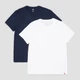 Набор футболок хлопковых длинных мужских Levi`s Slim Crewneck 79541-0002 XL 2 шт Dress Blues/White Multi Colour (5400816578406) - изображение 1