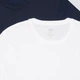 Набор футболок хлопковых длинных мужских Levi`s Slim Crewneck 79541-0002 XL 2 шт Dress Blues/White Multi Colour (5400816578406) - изображение 2