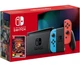 Nintendo Switch Neon Blue-Red (Upgraded version) + Игра Minecraft Dungeons: Hero Edition (русская версия) - изображение 1