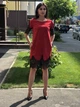 Жіноча замшева сукня Poliit 8449 червона 36 - зображення 5