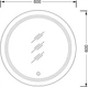 Зеркало МОЙДОДЫР Sunny 60х60 S с LED-подсветкой - изображение 6