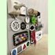 Развивающая доска размер 30*40 Бизиборд для детей HandMade "Маленький черно-белый" на 27 элементов - изображение 2