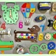 Развивающая доска размер 50*60 Бизиборд для детей HandMade "Желтый" на 37 элементов! - изображение 7