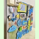 Розвиваюча дошка розмір 50*60 Бизиборд для дітей HandMade "Синьо-блакитний" на 49 елементів - зображення 2