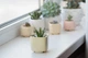 Керамический вазон для цветов Mini Plant маленького размера 6,4х6,5см Квадратный Желтый - изображение 3