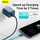 Сетевое зарядное устройство с входом Type-C BASEUS Super Si (Type-C, QC/PD, 3A, 20W). Blue - изображение 4