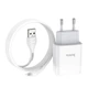 Сетевое зарядное устройство Hoco C72A + кабель Lightning Glorious Single Port Charger 1USB 2.1A White - изображение 4