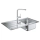 GROHE Комплект Мийка для кухні 860 x 500 мм з ексцентриком, 1 чаша + Minta Змішувач одноважільний для мийки (31573sd0) (31573SD0) - изображение 1