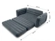 Двухместный надувной диван Intex Pull-Out Sofa трансформер Черный 203х224х66 см (IP-171848) - изображение 3