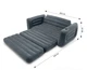Двухместный надувной диван трансформер Intex Pull-Out Sofa трансформер с насосом Черный 203х224х66 см (IP-171849) - изображение 2