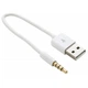 Дата кабель USB 2.0 AM to 3.5mm M 0.15m for iPod Shuffle Charge&Sync White Extradigital (KBA1651) - зображення 1