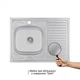 Кухонна мийка Brinex 6080-L 0,6 мм Satin (BRIN6080LSAT06) - зображення 2