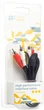 Аудиокабель PowerPlant 3xRCA (M) - 3xRCA (F) 1 м Черный (CA912049) - изображение 3