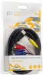 Кабель PowerPlant HDMI (M) - VGA (M) / 3xRCA (M) 1080p 1 м Черный (CA912018) - изображение 3