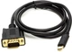 Кабель PowerPlant USB Type-C 3.1 (M) - VGA (M) 1 м Чорний (CA912117) - зображення 1