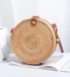 Женская круглая плетеная сумочка Rattan Bali 18х8 см из ротанга на кнопке - изображение 1