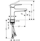 Змішувач Hansgrohe Metropol 100 для умивальника з донним клапаном push-open Matt Black 32500670 - зображення 2