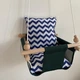 Детская качеля Infancy синий зигзаг Зеленая основа от 7 месяцев до 5 лет - изображение 4