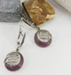 Серьги из серебра с кошачьим глазом (в футляре) (069929) - изображение 1