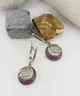 Серьги из серебра с кошачьим глазом (в футляре) (069929) - изображение 4