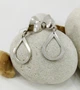 Серьги из серебра безкамёнка контурные "Капля" (400054 м) - изображение 2