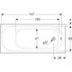 Ванна акриловая Geberit Soana 160x70 554.001.01.1 + ножки - изображение 3